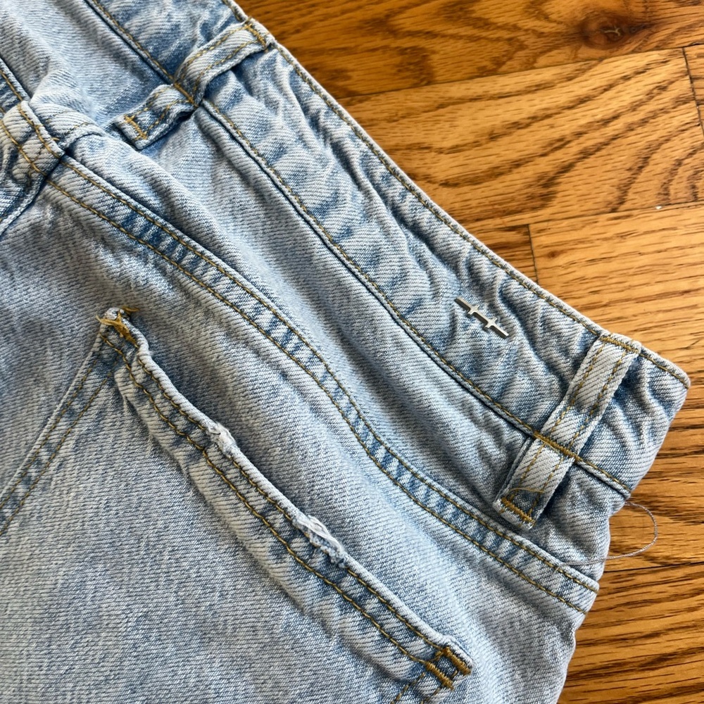 Habitual Open Front Raw Hem Denim Skirt XS b6 - Picture 6 of 8